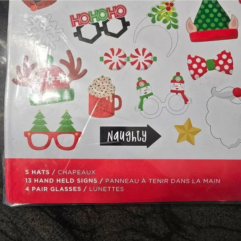 Christmas Balloon Arch Kit Decor 194 pc and Photo Props 22 pc set Party Bundle